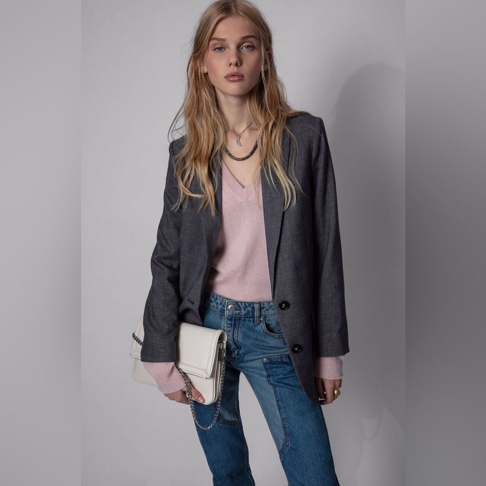 New Zadig & Voltaire Vivi Patch Cashmere Sweater Jumper